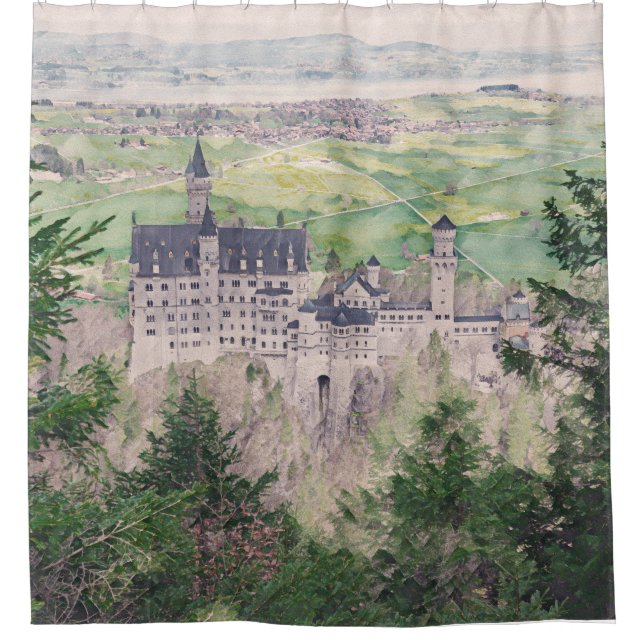 Retro Neuschwanstein Castle in Germany (Front)