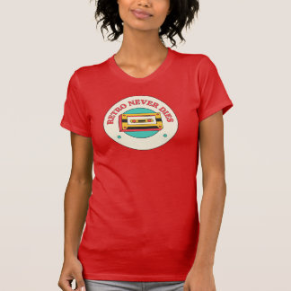 Retro Never Dies on women's tee