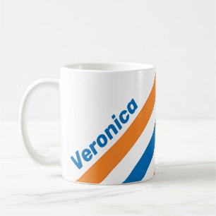 Retro New Amsterdam Stripes with Name Coffee Mug