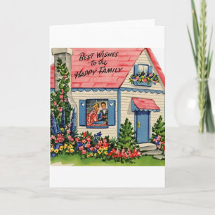 Retro New Baby Greeting Card