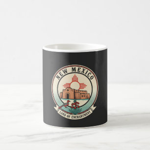Retro New Mexico Land of Enchantment Badge Coffee Mug