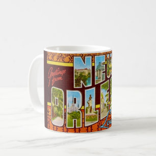 Retro New Orleans Greeting  Coffee Mug