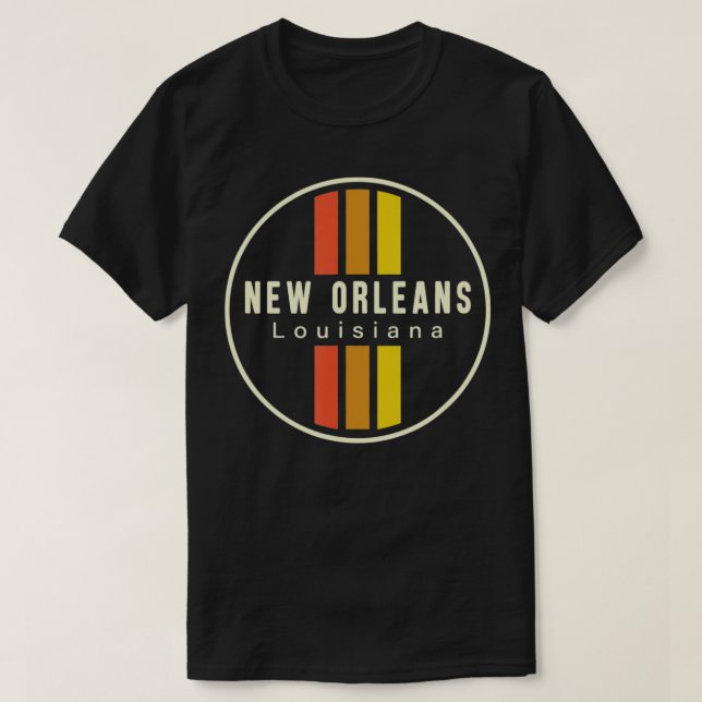 Retro New Orleans Louisiana  T-Shirt (Design Front)