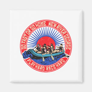 Retro New River George Rafting _1 Magnet