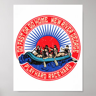 Retro New River George Rafting _1  Poster