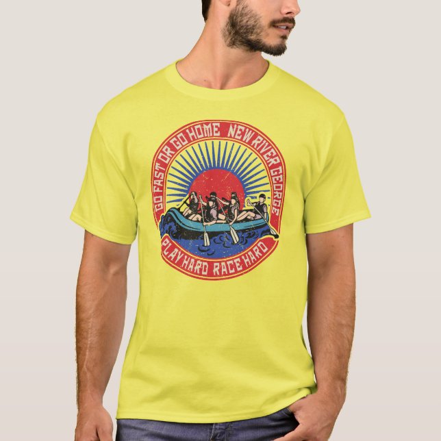 Retro New River George Rafting T-Shirt (Front)