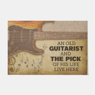 Retro New Studio Mat, Guitarist Custom welcome  Doormat