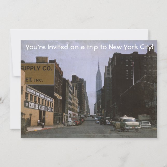 Retro New York City 1963 Invitation (Devant)