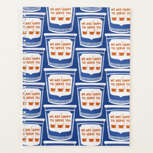 Retro New York Deli Coffee Cup Planner (Devant)