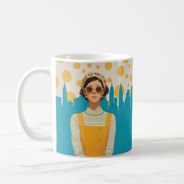 Retro New York Sunshine Coffee Mug (Left)