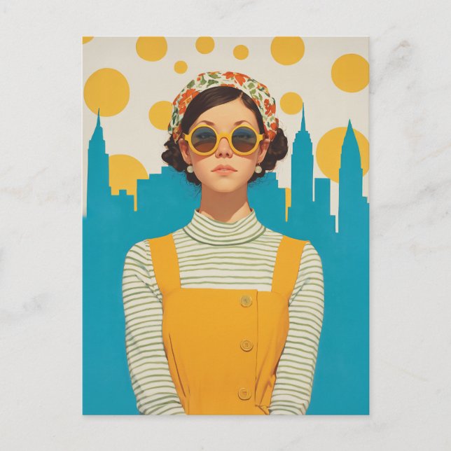 Retro New York Sunshine Postcard (Front)