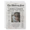 Retro Newspaper Wedding Program with Timeline Card