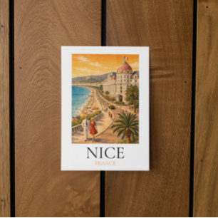 Retro Nice Côte d’Azur Promenade des Anglais View Postcard
