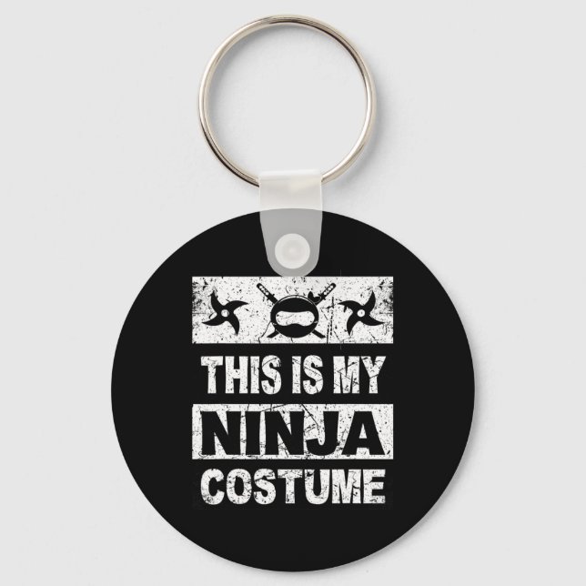 Retro Ninja Costume  Halloween For Boy Kids Men  Keychain (Front)