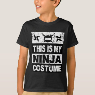 Retro Ninja Costume Halloween For Boy Kids Men T-Shirt