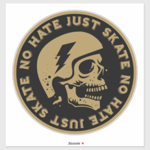 Retro no Hate Just Skate Skull