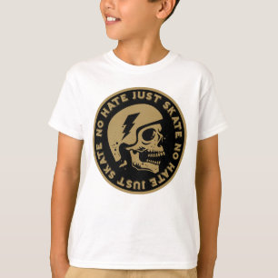 Retro no Hate Just Skate Skull T-Shirt