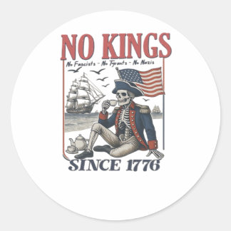 Retro No Kings Since 1776 Rejecting Kings Classic Classic Round Sticker