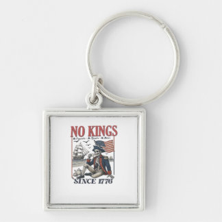 Retro No Kings Since 1776 Rejecting Kings Classic Keychain