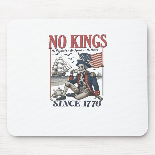 Retro No Kings Since 1776 Rejecting Kings Classic  Mouse Pad (Front)
