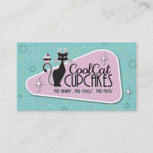 Retro - No LInes on Cupcake Business Card