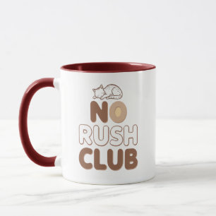 Retro "No Rush Club" for Relaxing Mug