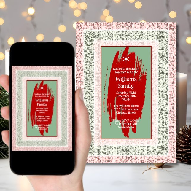 Retro Noël Fête Invitation numérique (Créateur téléchargé)