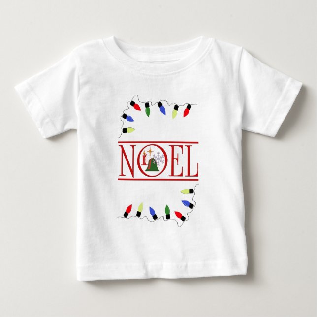 retro NOEL string of lights Baby T-Shirt (Front)