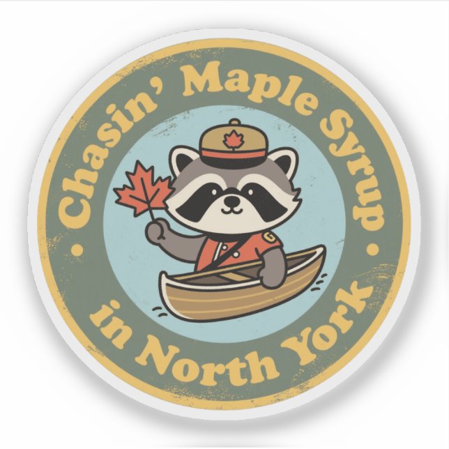 Retro North York Raccoon Canoe (Front)