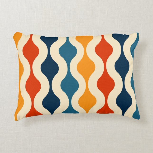 Retro nostalgic, colourful, seamless background. accent pillow (Front)