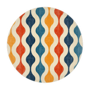 Retro nostalgic, colourful, seamless background. cutting board