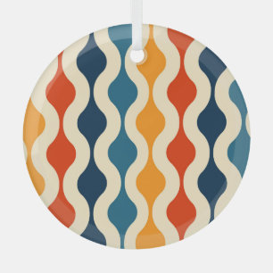 Retro nostalgic, colourful, seamless background. glass ornament
