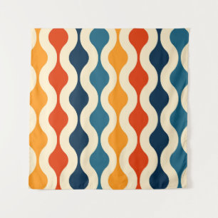 Retro nostalgic, colourful, seamless background. tapestry