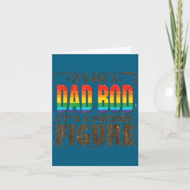 Retro not a dad bod a father figure fathers day card (Front)