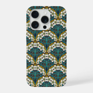 Retro Nouveau - Natures Curves and Timeless Blooms iPhone 15 Pro Case