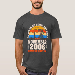 Retro November 2006 16 Year Old Fishing Lover 16th T-Shirt