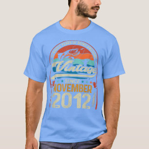 Retro November 2012 10 Year Old Fishing Lover 10th T-Shirt