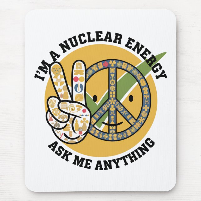 Retro Nuclear Energy design vector art gift  Mouse Pad (Front)
