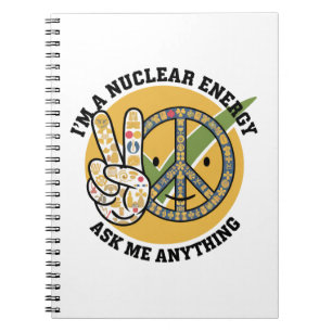 Retro Nuclear Energy design vector art gift  Notebook