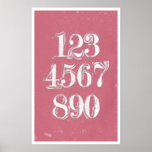 Retro Numbers - Math Posters
