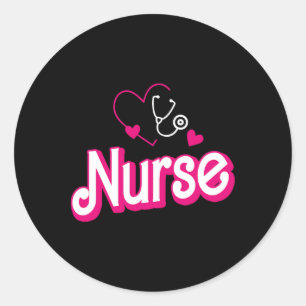 Retro Nurse Gifts Nurse Week Gifts Womens Funny Nu Classic Round Sticker