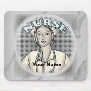 Retro nurse mouse pad