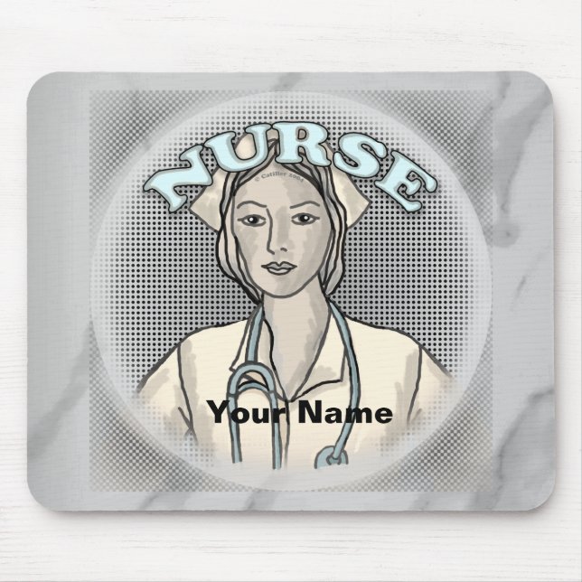 Retro nurse  mouse pad (Front)
