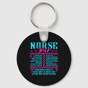 Retro Nurse Nurse Week Men Women Nurse  Keychain