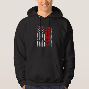 Retro Nurse Nursing American Flag Usa Patriotic 4t Hoodie