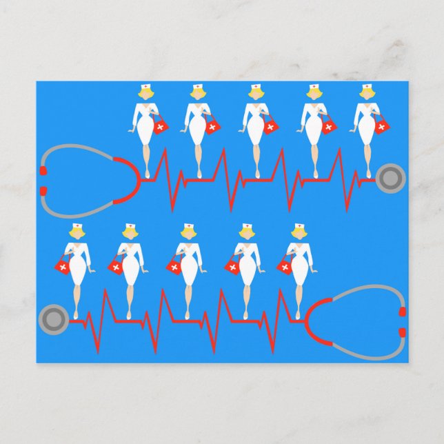 Retro Nurse Postcard (Front)