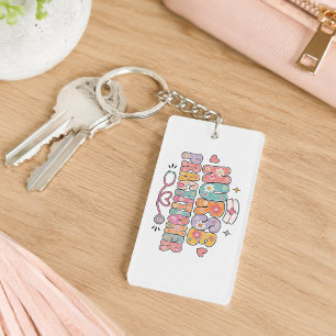 Retro Nurse Practitioner Keychain