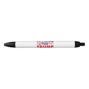 Retro Nurses For Trump 2024 America Stars Flag Str Black Ink Pen