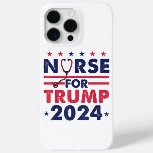 Retro Nurses For Trump 2024 America Stars Flag Str iPhone 15 Pro Max Case
