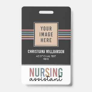 Retro Nursing Assistant CNA Nursing Aide Badge